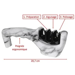 Aiguiseur triple action «marbre»