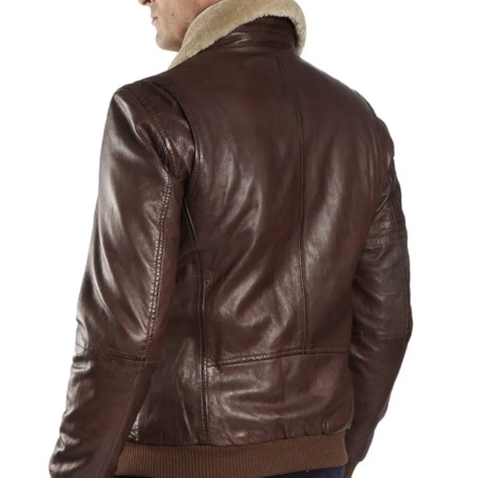 Blouson cuir aviateur