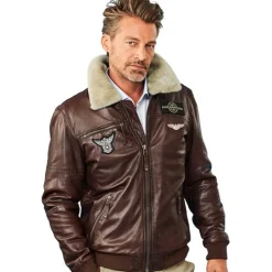 Blouson cuir aviateur