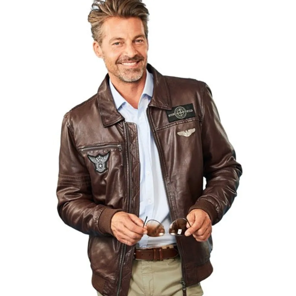 Blouson cuir aviateur