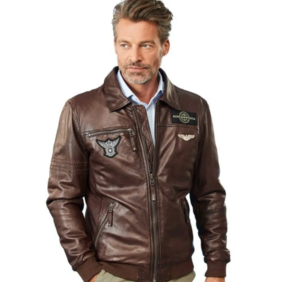Blouson cuir aviateur