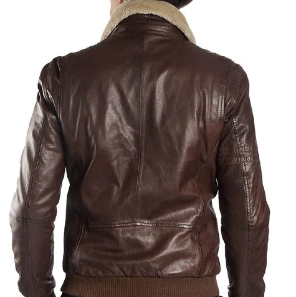 Blouson cuir aviateur