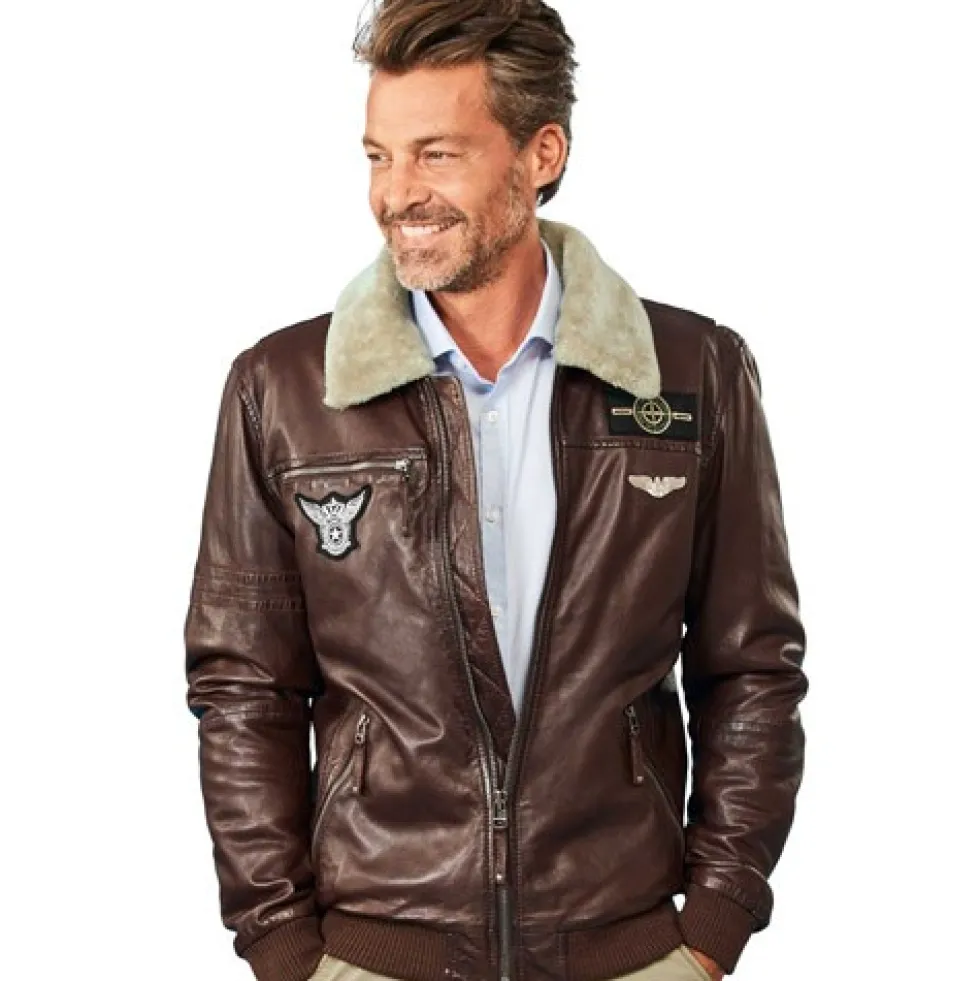 Blouson cuir aviateur