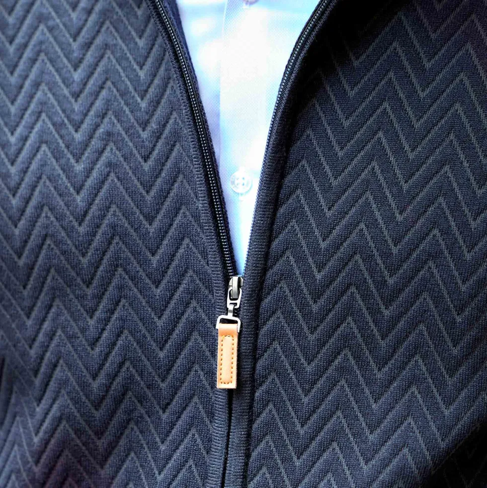 Blouson maille chevrons