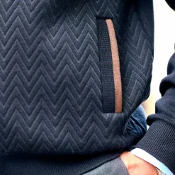 Blouson maille chevrons