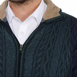 Blouson maille doublé polaire
