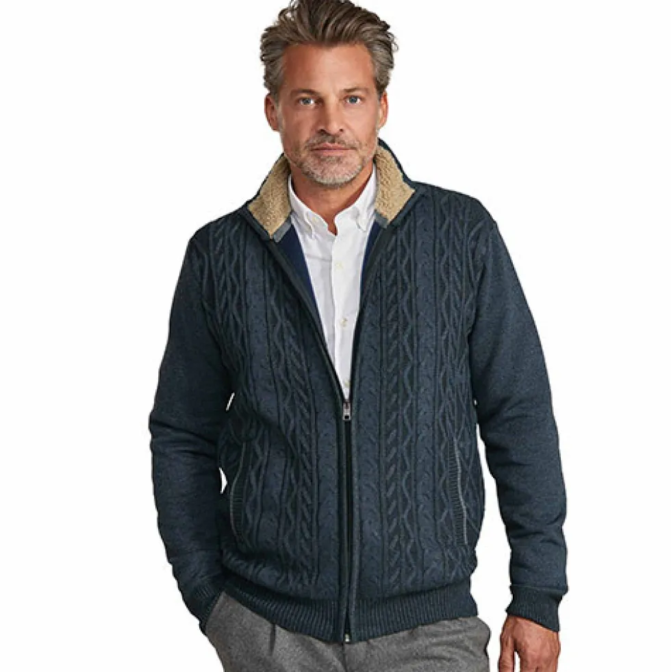 Blouson maille doublé polaire