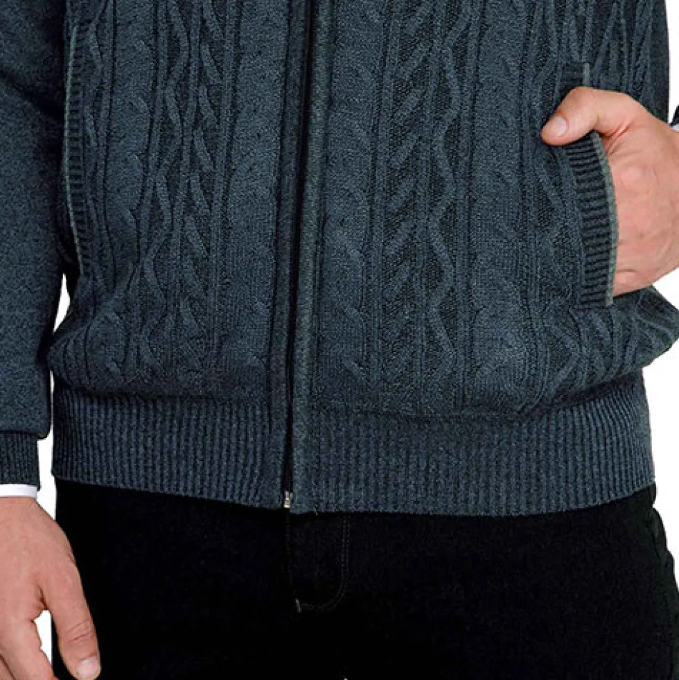 Blouson maille doublé polaire