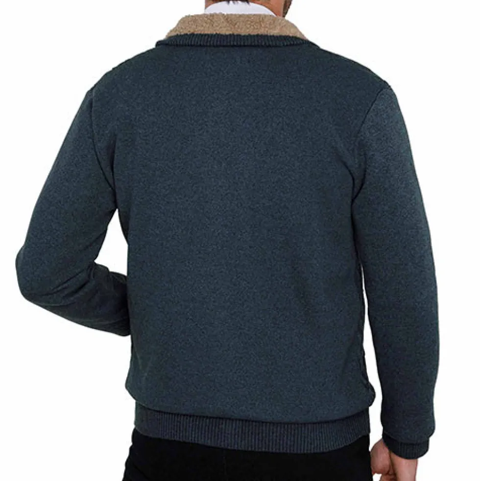 Blouson maille doublé polaire