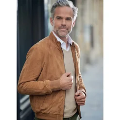 Blouson Teddy en cuir velours