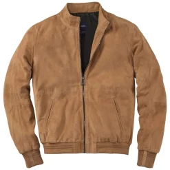 Blouson Teddy en cuir velours