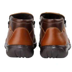 Boots cuir double zip