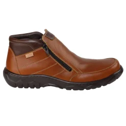 Boots cuir double zip