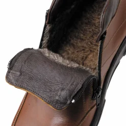 Boots cuir double zip