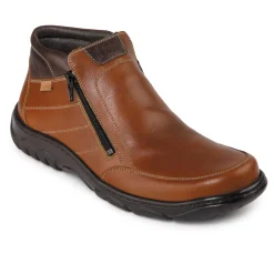 Boots cuir double zip