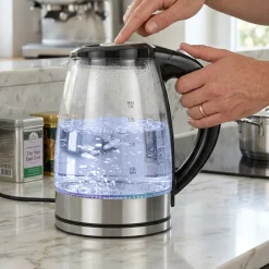 Bouilloire lumineuse en verre