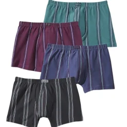 Boxers coton rayés - les 4
