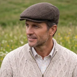 Casquette tweed laine
