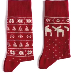 Chaussettes De Noël Caribous & Flocons