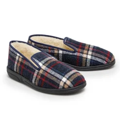 Chaussons carreaux laine