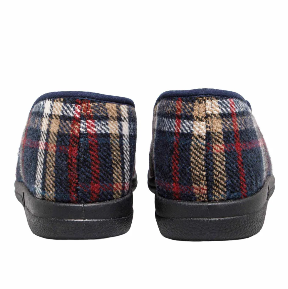 Chaussons carreaux laine