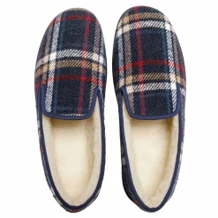 Chaussons carreaux laine