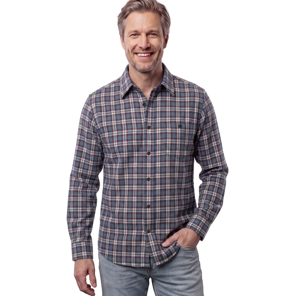 Chemise bleu cardiff carreaux