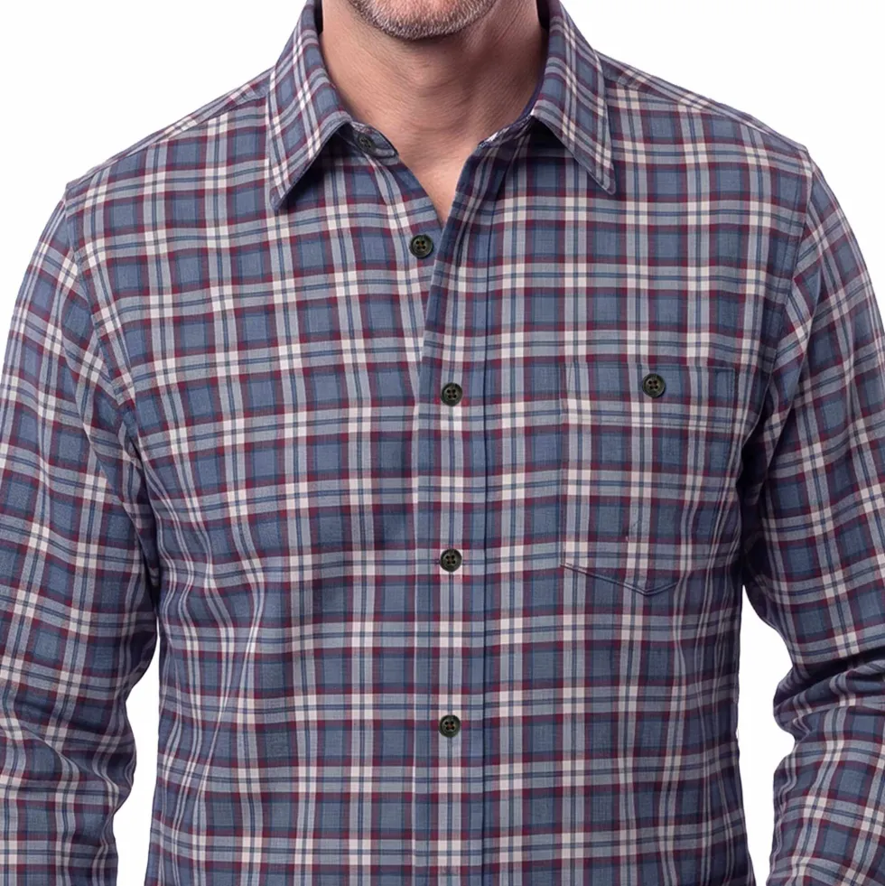 Chemise bleu cardiff carreaux