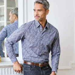 Chemise cachemire-blue