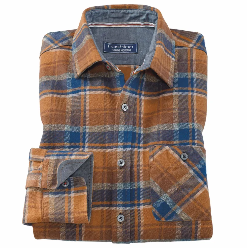 Chemise carreaux flanelle Chambéry