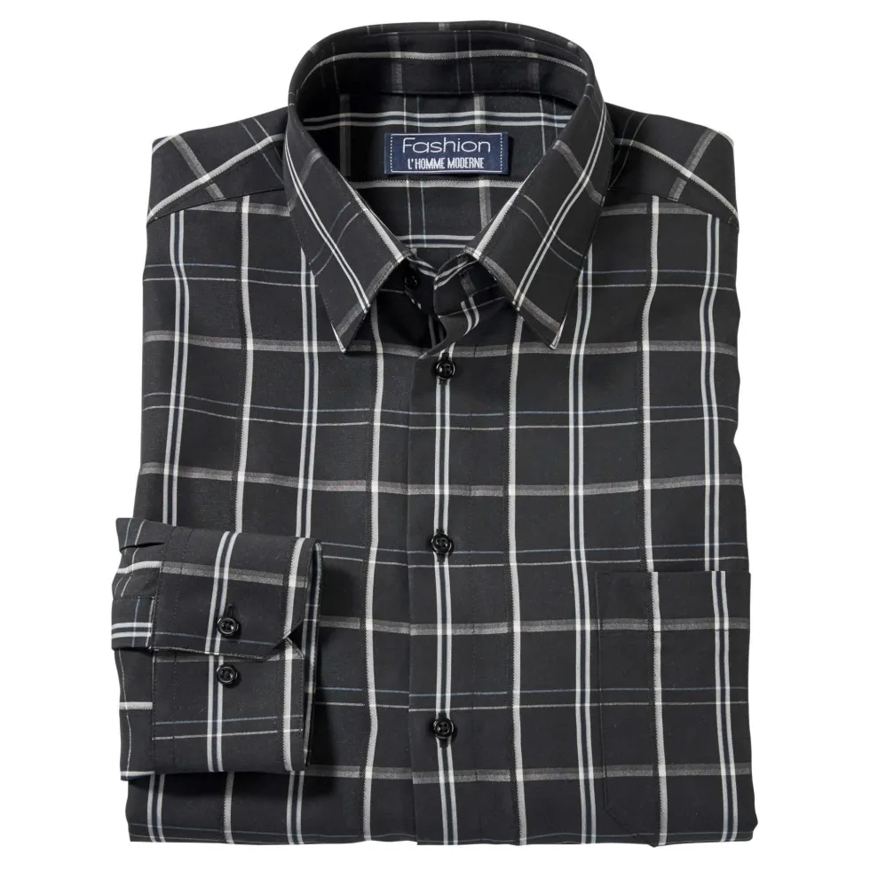 Chemise Carreaux Microfibre Mode