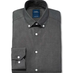 Chemise droite coton col boutonné