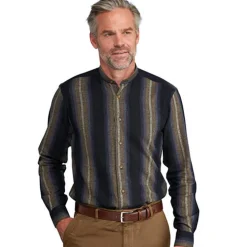 Chemise flanelle col mao