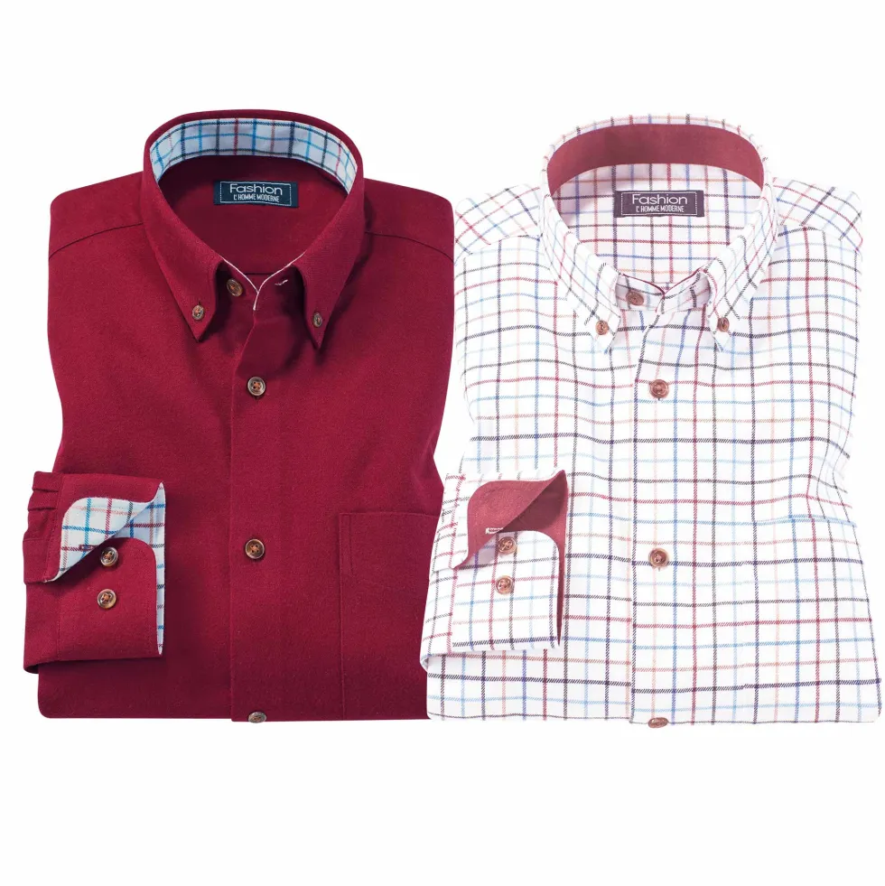 Chemise flanelle Dinan - les 2
