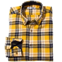 Chemise flanelle safran