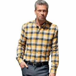 Chemise flanelle safran