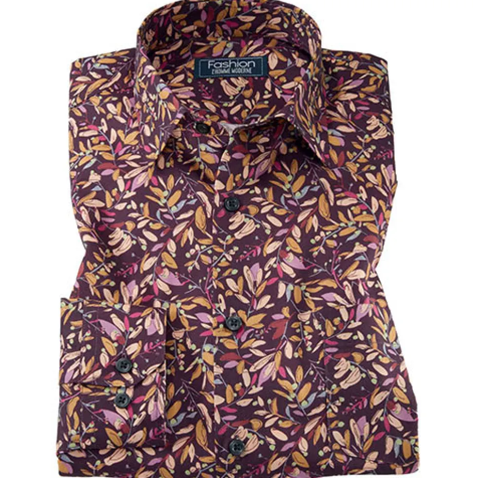 Chemise imprimé feuillage