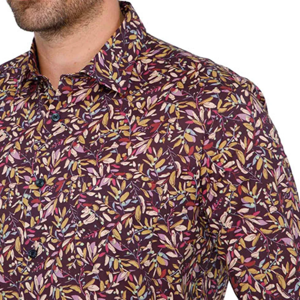Chemise imprimé feuillage