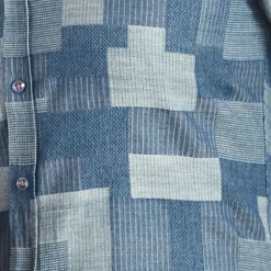 Chemise patchwork denim-style