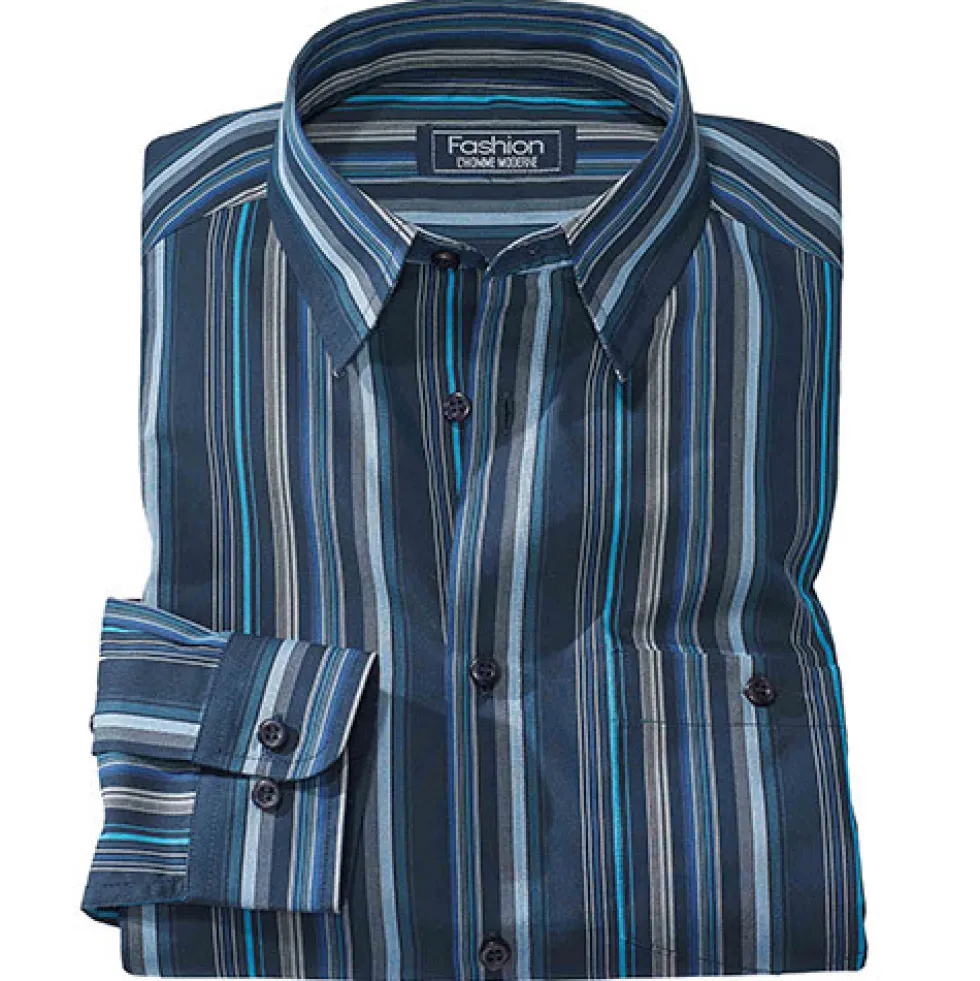 Chemise rayée amincissante