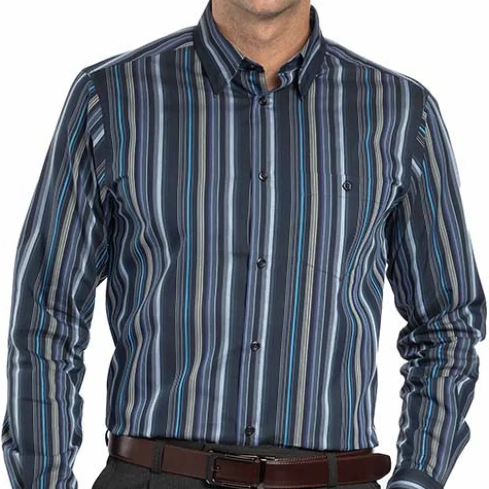 Chemise rayée amincissante