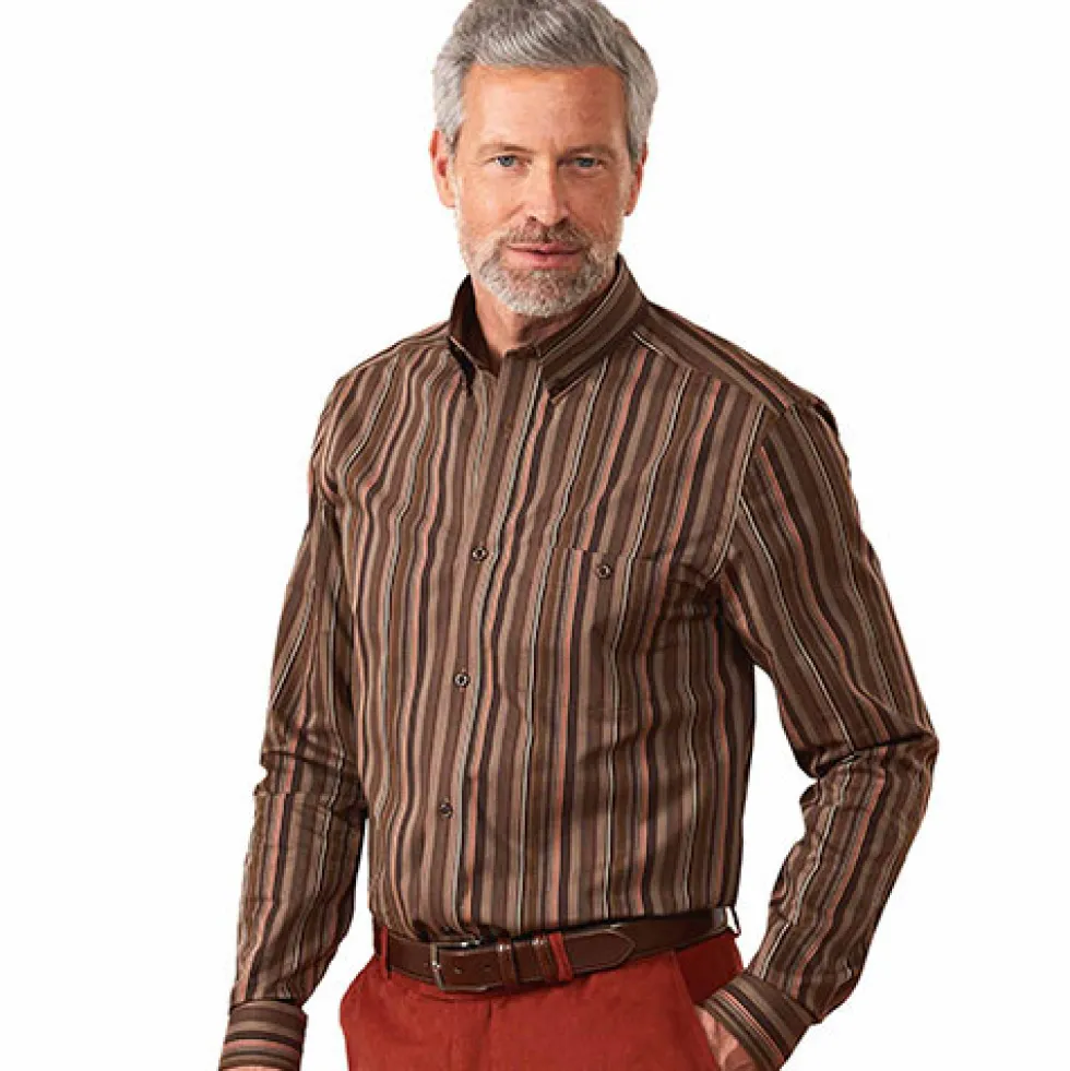 Chemise rayée stretch