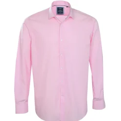 Chemise sans repassage ajustée fil à fil col semi-italien