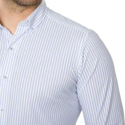 Chemise super stretch rayée sans repassage