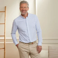 Chemise super stretch rayée sans repassage