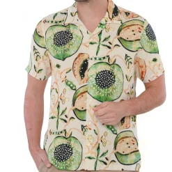 Chemisette droite viscose kiwi col bowling