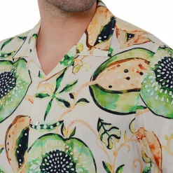 Chemisette droite viscose kiwi col bowling