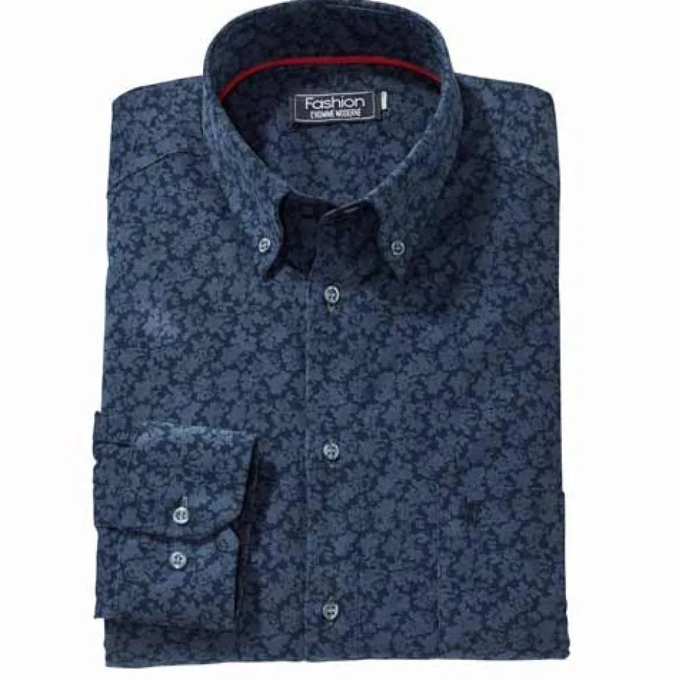 Chemise velours imprimé