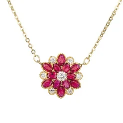 Collier fleur de rubis