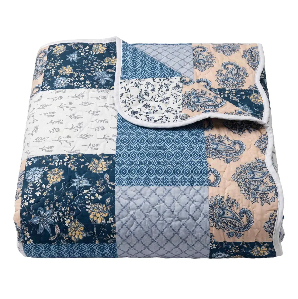Couvre-lit patchwork Blueberry